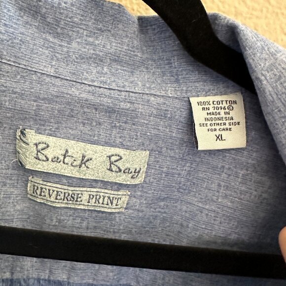 Batik Bay Men's Blue Hawaiian Shirt Size XL - Picture 2 of 6